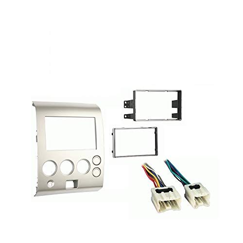 Harmony Audio Compatible with Nissan Armada Pathfinder 2004 2005 Double DIN Stereo Harness Radio Dash Kit