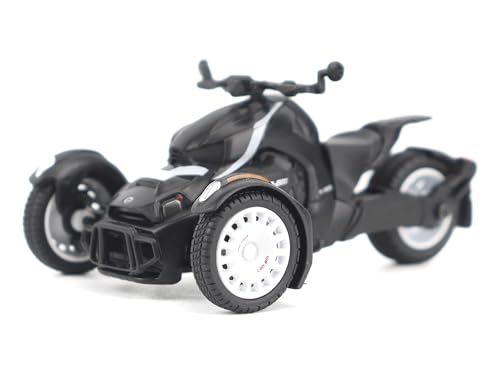 Ryker Rally 3-Wheel Motorcycle Ghost Black 1/32 Diecast Model by BRP Models 60013