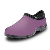 Sloggers ProLite Women’s Garden & Work Slip-On Shoes – 25% Lighter Waterproof Comfort Clogs with All-Day Insoles, UV Protection, Arch Support & Deep-Lug Traction – Made in USA with US & Imported Parts - Lavender Size 8