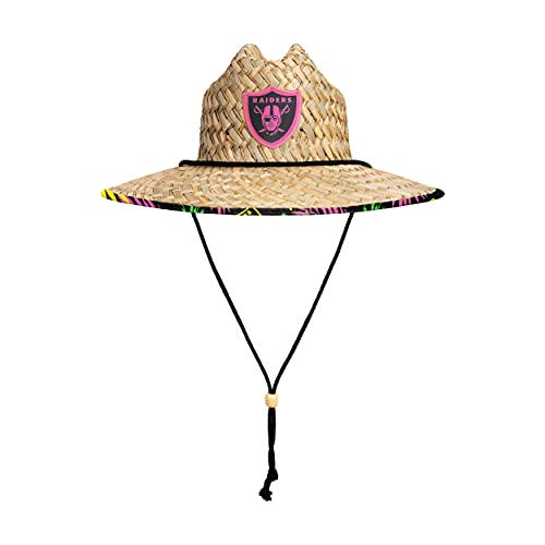 Image of FOCO Men's NCAA College Team Logo Floral Straw Sun Hat