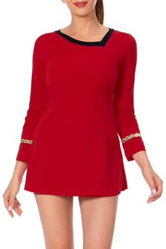 Adult Shirt Dress Women Uniform Bodycon Top Classic Cosplay Costume Outfit