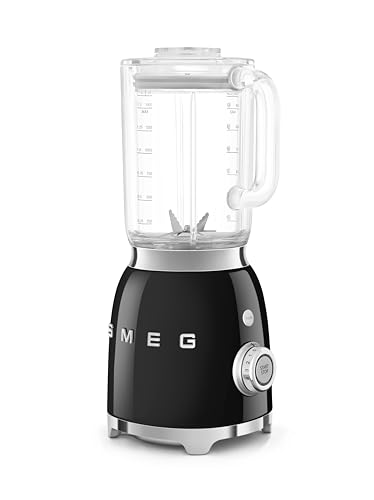 Smeg BLF03BLUK Retro 50's Style Jug Blender with Stainless Steel Blades, 4 Speed Settings and 3 Pre-set Programs, 1.5 Litre, 800W, Black - Image 2