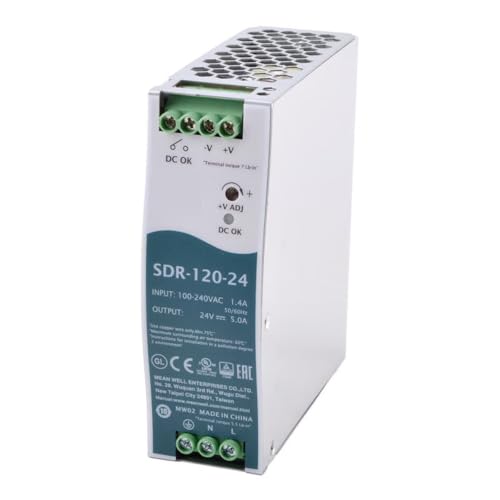 Alimentation rail DIN SDR-120-24 120W pour armoires électriques