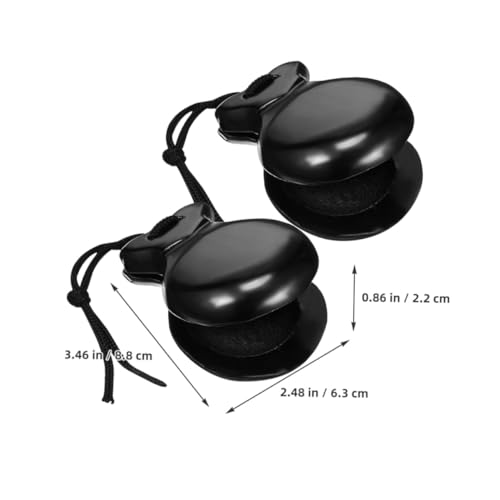 Castañuelas de madera para instrumentos de percusión, pack de 4 piezas ligeras de sonido claro 2