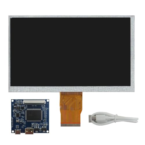 vielseitiges Universal Tragbares DIY LCD Display Bildschirm Mini-HDMI 5V Treibersteuerplatine Raspberry Pi PC Computer Zweitbildschirm Monitor. (Bildschirmauflösung:1024x600 IPS, 7 Zoll)