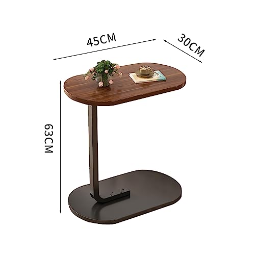 Support de rangement de chevet mobile table de nuit noyer noir - 3