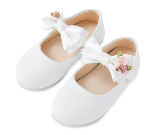 Happy Cherry Toddler Girl Mary Jane Dress Shoes Little Girl Ballet Flats School Uniform Shoes for Wedding Party