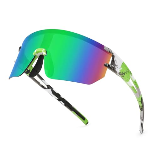 WANWAN Men Women Cycling Sunglasses, 80s Sport Baseball