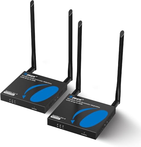 Image of OREI 4K Wireless HDMI Transmitter and Receiver - 4K@30Hz Wireless HDMI Extender Upto 165Ft - Perfect for Streaming from Laptop to TV/Projector (WHUD3-165-K)