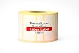 Etichette termiche dirette 40x20 mm - 1 Rotolo (1000 etichette termiche adesive) compatibili Zebra GK420T, per spedizioni, codici a barre e magazzino - Labex Label