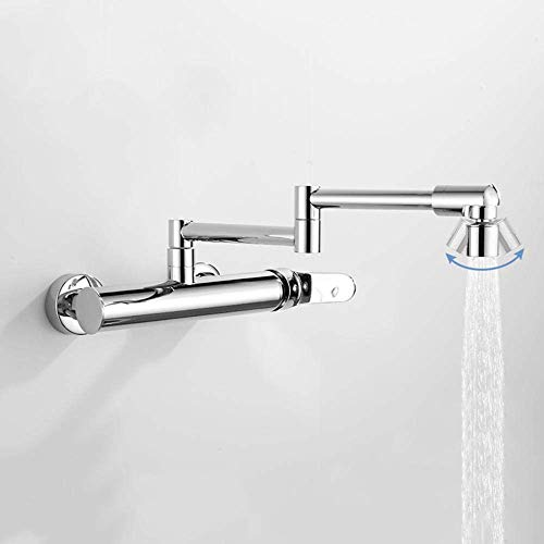 Robinet de cuisine lavabos de cuisine mélangeur universel chrome mural LWX