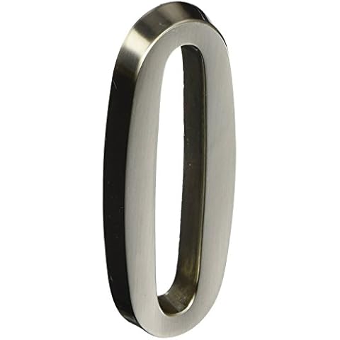 Distinctions by Hillman 843280 4-Inch Die Cast Self-Adhesive House Address, Brushed Nickel, Number 0 Cover