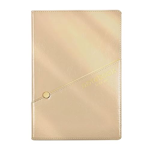 Carnet d'affaires A5 en cuir double couche cousu esmen avec pochette intégrée