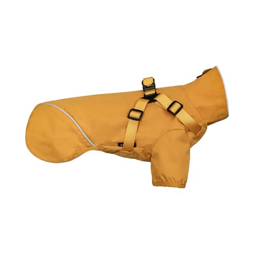 BT Bear Small Dog Raincoat, Dog Rain Jacket with Harness, Reflective, Waterproof, Yellow, L