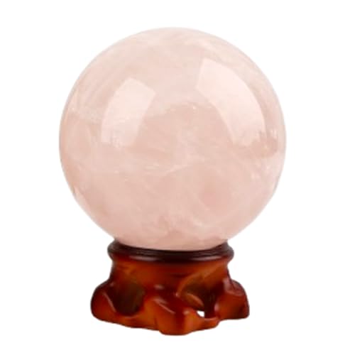 Cristal de quartz rose sphérique de 50mm, cadeau de sorcellerie