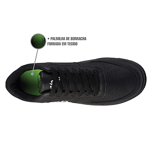 Tênis Estilo Retrô Sneaker Runway Sportwear Masculino Tamanho:40;Cor:Preto e Branco