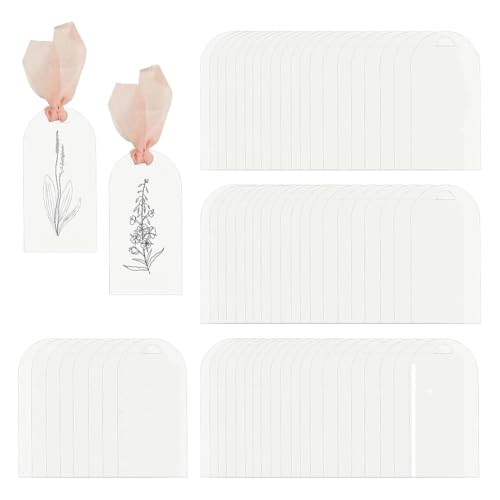 Xiniy 50 Tarjetas de Lugar de Acrílico para Bodas, Letreros Reservados para Bodas con Esmerilados en para Etiquetas de Nombre de Acrílico, Etiquetas de Asiento con Cinta