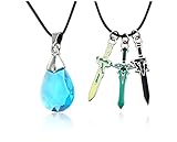 SAO Yui's Heart Asuna and Kirito Sword Alloy Pendant Necklace
