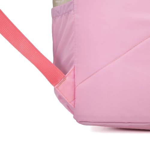 Image of AOTIAN Durable 17-Inch Water-Resistant Nylon Backpack - Lightweight Daypack for Men & Women, Perfect for Travel, Camping & Outdoor Adventures, Pink