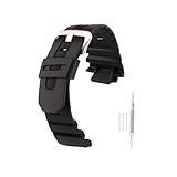 Topuly Rubber Watch Band replacement for Casio G Shock 10273059 AWG-M100 100BR 101 AWR-M100 AW-282 582 590 591 5230 G-7700 7710 Silicone Strap Wirstband accessories for Men and Women