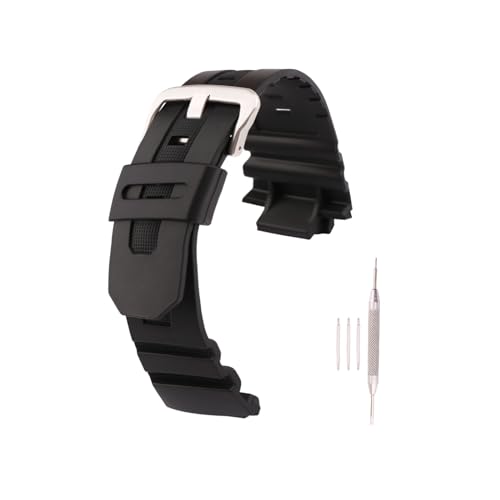 Topuly Rubber Watch Band replacement for Casio G Shock 10273059 AWG-M100 100BR 101 AWR-M100 AW-282 582 590 591 5230 G-7700 7710 Silicone Strap Wirstband accessories for Men and Women