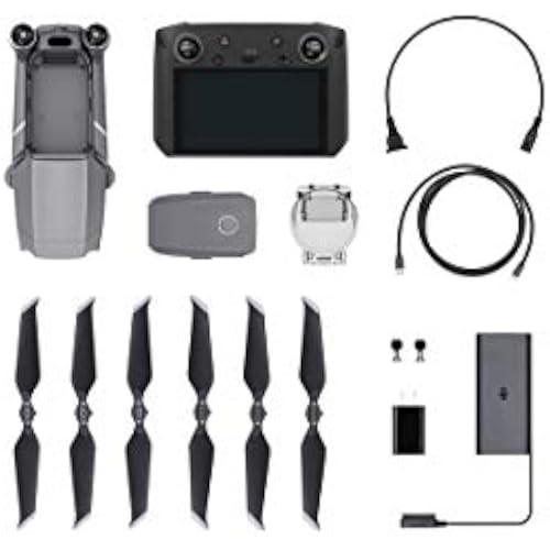 DJI Mavic 2 Pro - Drone Quadcopter UAV with Smart Controller with Hasselblad Camera 3-Axis Gimbal HDR 4K Video Adjustable Aperture 20MP 1" CMOS Sensor, up to 48mph, Gray