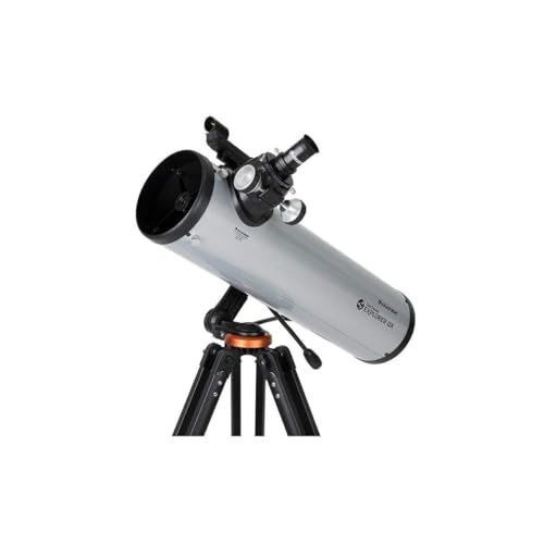 Celestron 22461 StarSense Explore DX 130 Newton-Reflektorteleskop, Smartphone-App-fähige, inklusive Zwei Okularen, Smartphone-Halterung und höhenverstellbarem Stativ, kompatibel mit iOS/Android