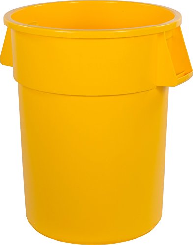 Carlisle FoodService Products 34105504 Bronco Polyethylene Round Trash Container, 55-Gallon Capacity, 26-1/2