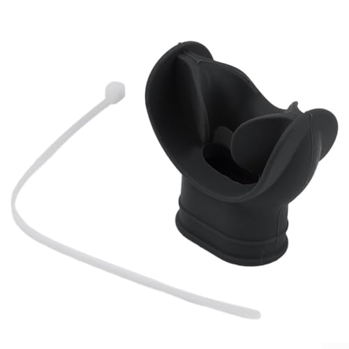 Régulateur de tuba pour embouchure de plongée avec silicone et rainure de fixation sécurisée pour la protection contre la saleté et le sable (Noir)