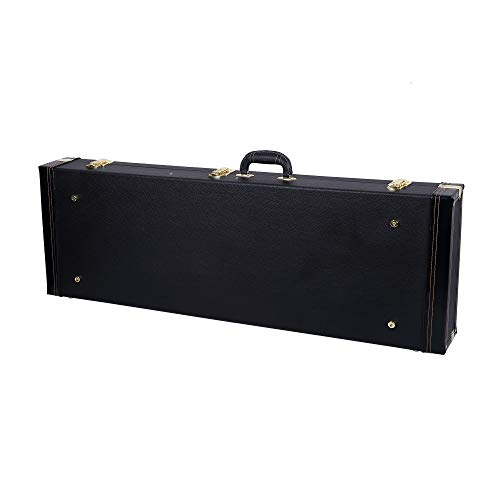 Image of Crossrock Wooden Hardshell Case for Jazzmaster /Jaguar Style Electric Guitars, Black(CRW600JMBK)