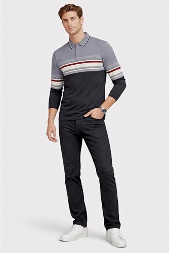 Image of SANE ORIGINALS Full Sleeves Textured Polo Tshirt for Men with Pocket || Long Sleeves Collar and Pocket T-Shirt for Men