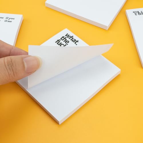 Funny Sticky Note, 4 Pieces Novelty Memo Pads Sticky Note, Funny Office Supplies, Current Mood Sticky Note Tabs, Office Desk Accessory Gifts (Style 1)