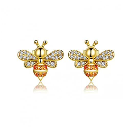 Boucles d'oreilles abeille scintillante pour mariage et bijoux femmes