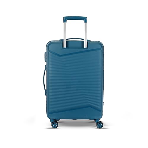 Image of Kamiliant by American Tourister Rock-Lite 66L Hard Sided Trolley Bag for Men & Women with 3 Digit Combination Lock, Set of 2pc (Small & Medium) - Deep Ocean