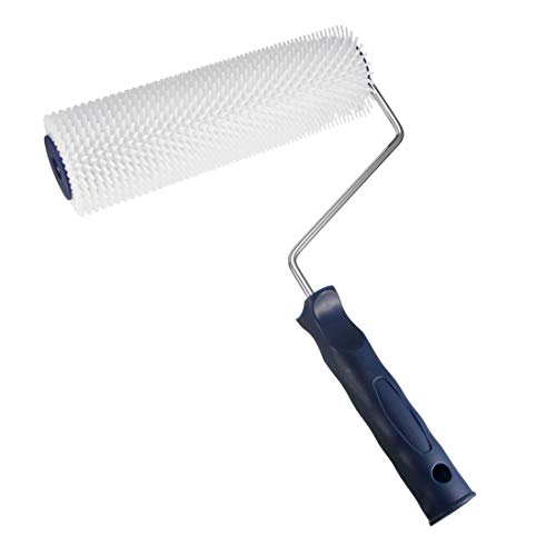 sourcing map 22cm Latex Floor Self Leveling Screed Spiked Roller, 13mm Teeth Height