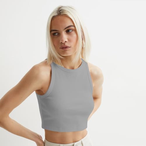 Image of KERI PERRY Tops for Women Crop Top for Women's Tank Activewear Tee Sports Western Casual Cotton Camisole Pack of 3 Combo