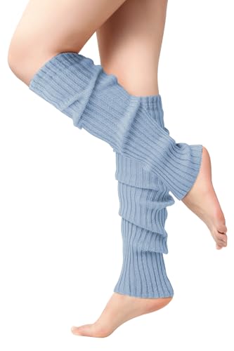 Clothirily Leg Warmers for Women 80s Y2k, Ribbed Knit Long Socks Leg Warmer