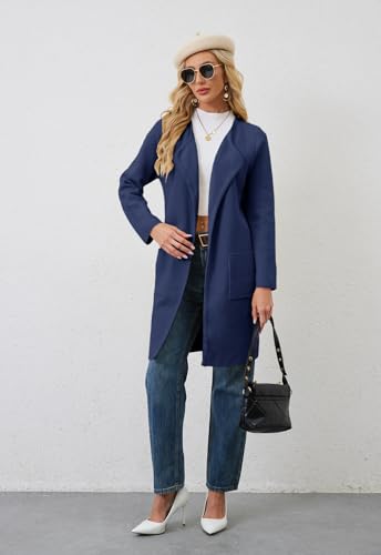Image of Alaster Queen Women's Open Front Knit Long Fall Sweater Cardigan Coatigan