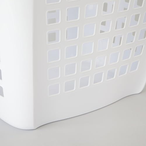 Sterilite Ultra Easy Carry Laundry Hamper, Comfort Handles to Easily Carry Clothes Between the Bedroom and Laundry Room, Plastic, White, 4-Pack by Sterilite - Image 6