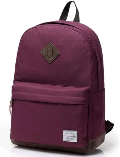 Backpack for Men Women,VASCHY Classic Water-resistant Lightweight Travel School Backpack Casual Daypack