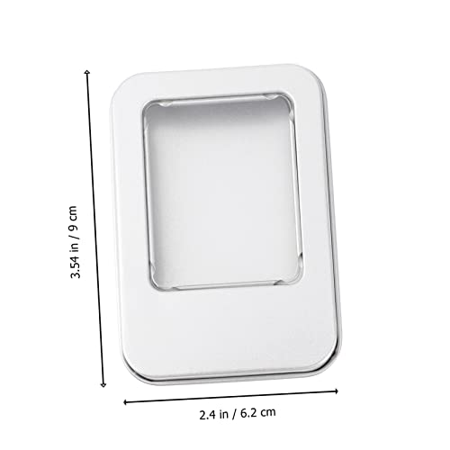 Caja metálica Artibetter 10 pcs para USB con ventana miniatura 3