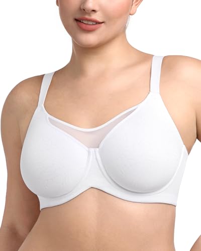 Image of HSIA Minimizer Bras for Women Plus Size, Full Coverage Coolcomfort T Shirt Unlined Bra with Underwire for Heavy Breast