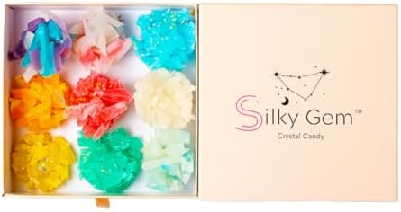 SILKY GEM - Edible Crystal Candy, 8-10 Clusters, Multi Flavor, Kohakutou, Edible Gem, Vegan, Gluten Free, ASMR