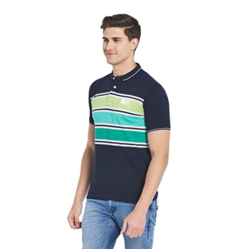 Image of Duke Stardust Men Half Sleeve D. Navy Cotton T-Shirt