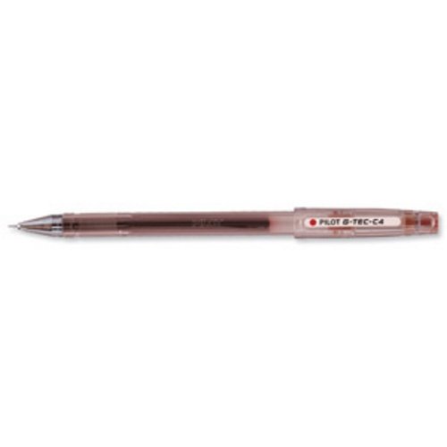 PilotG Tec C4 Gel Rollerball Pen Micro 0.4mm Tip 0.2mm Line Red Ref 060101202 [Pack 12] [per Pack: 12]