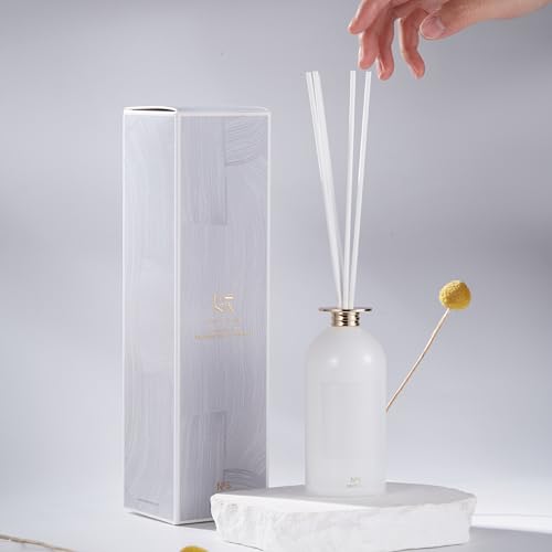 ESNA-HOME-Luxury-Scented-Oil-Reed-Diffuser-White-Tea-35-Fl-Oz-100ml-Fragrance-Oil-Pure-Lasting-Beautiful-Luxury-Aromatherapy-Diffuser-Relaxing-Bathroom-Diffuser-Scented-Sticks ESNA HOME Luxury Scented Oil Reed Diffuser White Tea 35 Fl Oz 100ml Fragrance Oil Pure Lasting Beautiful Luxury Aromatherapy Diffuser Relaxing Bathroom Diffuser Scented Sticks