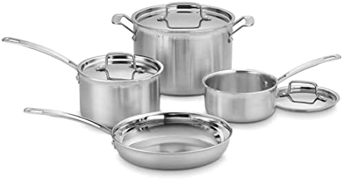 Cuisinart MCP-7N MultiClad Pro Stainless-Steel Cookware 7-Piece Cookware Set by Cuisinart [並行輸入品]