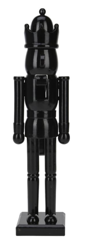 Nussknacker Figur Schwarz 13 ZauberDeko Nussknacker Holz Figur Schwarz 25cm Klein Glänzend Matt...