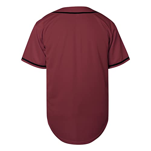 Blank Camiseta de Béisbol con Botones, Hombre, Manga Corta, Tallas S-3XL miniatura 3