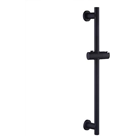 KES Barra Ducha Acero Inoxidable Negro Cover